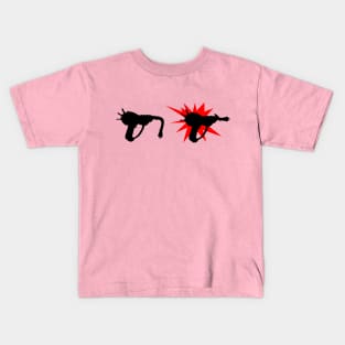 Zombie Pack-a-Punched Ray Gun on Hot Pink Kids T-Shirt